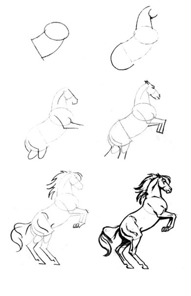 Нарисованные лошади